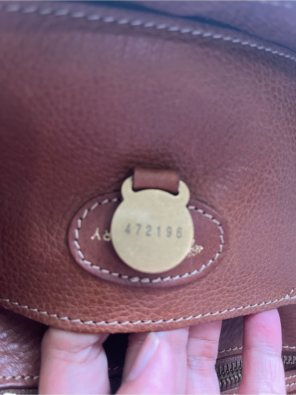 MULBERRY OAK BROWN PEBBLED LEATHER BAYSWATER - Picture 13 of 16